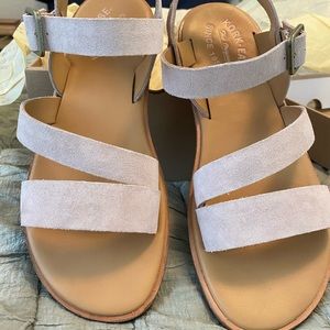 Kork-ease blush suede sandals